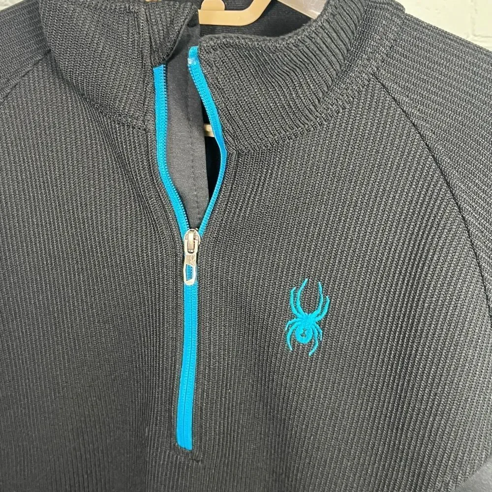 SPYDER Ski 1/4 zip fleece lined knit sweater NWT Medium